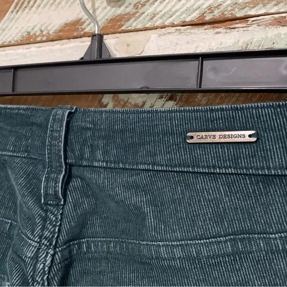 CARVE DESIGNS $98 Women's Mid-Rise Skyler Corduroy Pant Teal Blue Size 4 - Picture 5 of 7